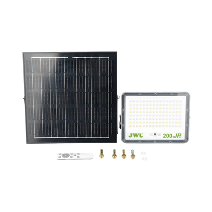 Reflector de 200 W con Panel Solar  /  Batería 3.2  V CD / T.C.C. 6 500 K / IP65.