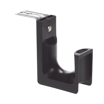 Sujetador STRONGHOLD tipo J (J-Hook), Con Soporte para Montaje en Techo, Para 46 Cables Cat6, Nylon 6.6, Color Negro, 1 pieza