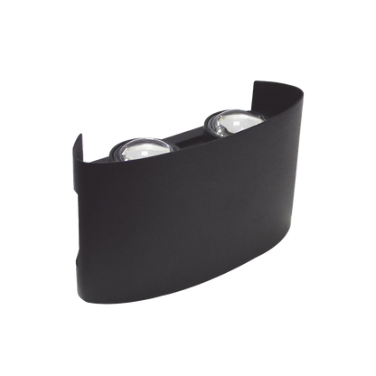 Lámpara Arbotante 4 W 220 lm / Dimensiones 120 x 80 x 40 mm / 85 - 265 Vca~ 50/60Hz / Luz Cálida 2 700 K / Uso en exterior IP 54.