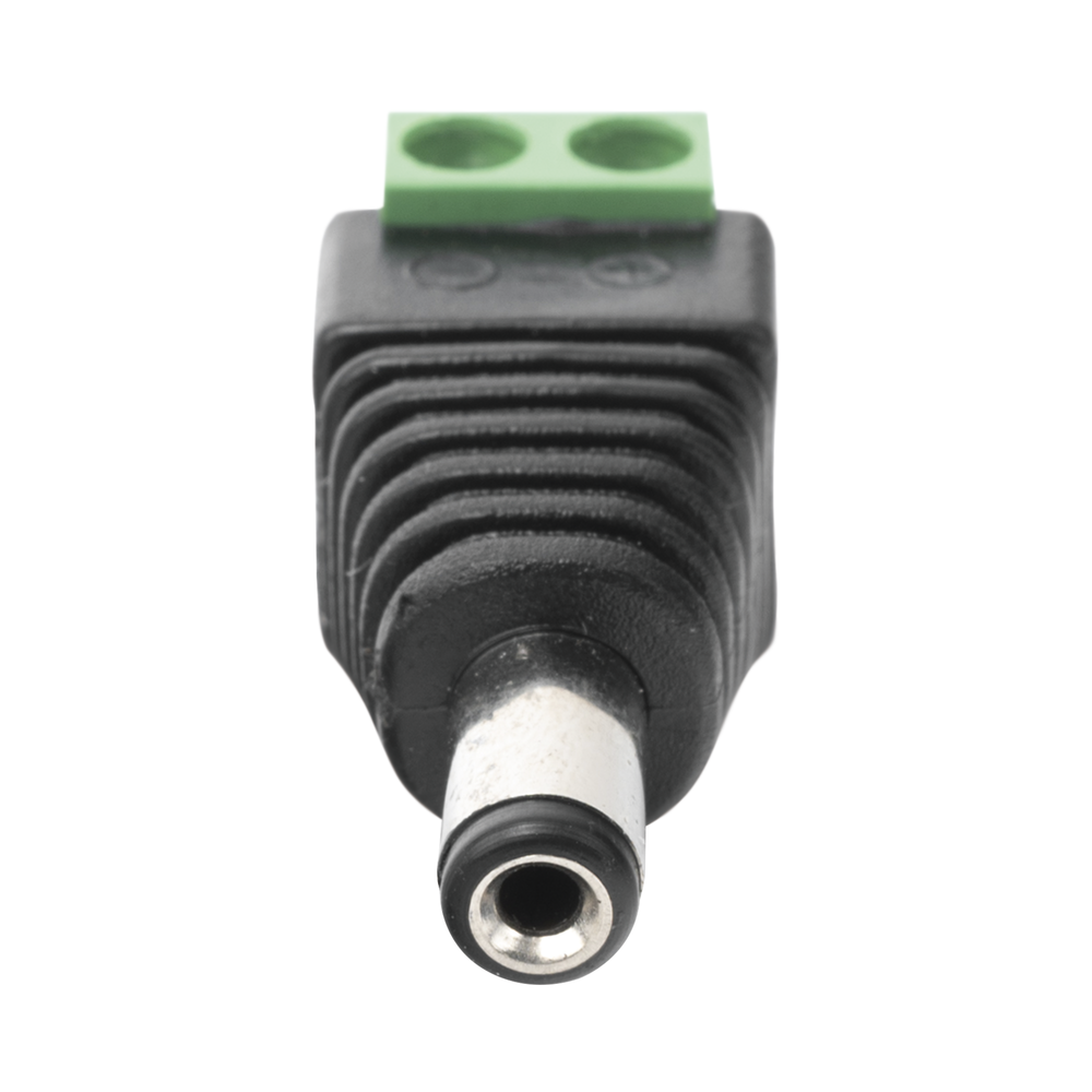 Adaptador Macho Tipo Jack de 3.5 mm (0.14 Pulgadas) Polarizado de 12 Vcc / Terminales Tipo Tornillo / Polarizado (+/-) / Ideal para Cámaras de Video Vigilancia