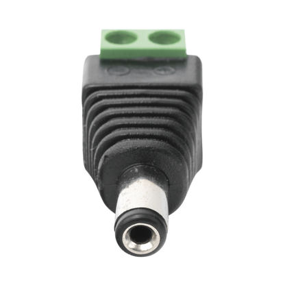 Adaptador Macho Tipo Jack de 3.5 mm (0.14 Pulgadas) Polarizado de 12 Vcc / Terminales Tipo Tornillo / Polarizado (+/-) / Ideal para Cámaras de Video Vigilancia