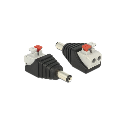 Adaptador Tipo Jack de 3.5 mm Macho Polarizado de 12 Vcc con Terminales de Presión