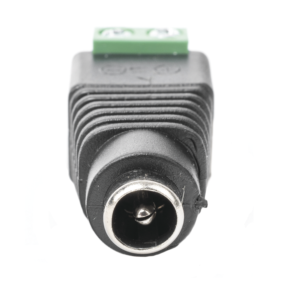 Adaptador Hembra Tipo Jack de 3.5 mm Polarizado de 12 Vcc / Terminales Tipo Tornillo / Polarizado (+/-) / Ideal para Cámaras de Video Vigilancia