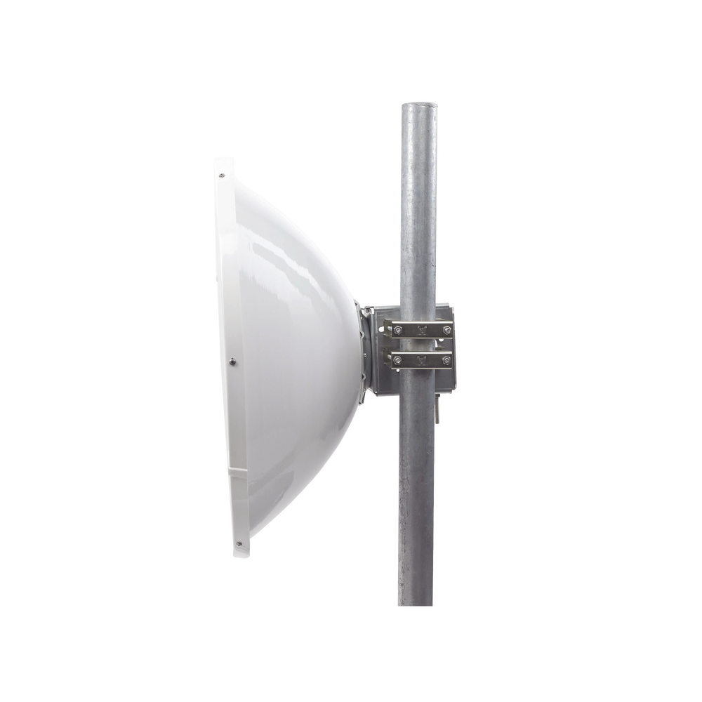 Antena Direccional de Alto Rendimiento/ Parábola profunda para mayor aislamiento al ruido / 29 ± 1 dBi / 4.9 - 6.4 GHz / Conectores N-Hembra / Fácil Montaje y Soporte de acero inoxidable / Radomo Incluido