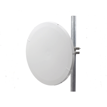 Antena Direccional de Alto Rendimiento/ Parábola profunda para mayor aislamiento al ruido / 29 ± 1 dBi / 4.9 - 6.4 GHz / Conectores N-Hembra / Fácil Montaje y Soporte de acero inoxidable / Radomo Incluido