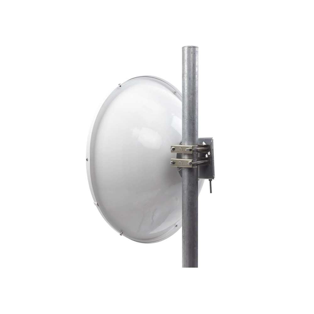 Antena Direccional de Alto Rendimiento/ Parábola profunda para mayor aislamiento al ruido / 29 ± 1 dBi / 4.9 - 6.4 GHz / Conectores N-Hembra / Fácil Montaje y Soporte de acero inoxidable / Radomo Incluido