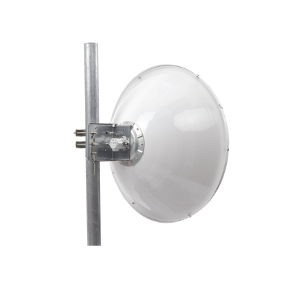 Antena Direccional de Alto Rendimiento/ Parábola profunda para mayor aislamiento al ruido / 29 ± 1 dBi / 4.9 - 6.4 GHz / Conectores N-Hembra / Fácil Montaje y Soporte de acero inoxidable / Radomo Incluido