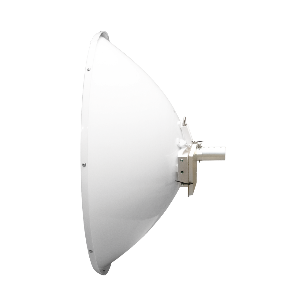 Antena Direccional de Alto Rendimiento/ Parábola profunda para mayor aislamiento al ruido  / 3 ft / 4.9 a 6.1 GHz / Ganancia de 32.1 ± 1 dBi / Soporte de acero inoxidable / polaridad en 90 ° y 45 ° / Incluye montaje.