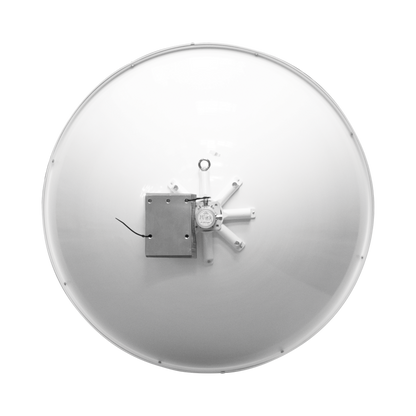 Antena Direccional de Alto Rendimiento/ Parábola profunda para mayor aislamiento al ruido  / 3 ft / 4.9 a 6.1 GHz / Ganancia de 32.1 ± 1 dBi / Soporte de acero inoxidable / polaridad en 90 ° y 45 ° / Incluye montaje.