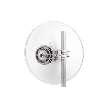 Antena Direccional de Alto Rendimiento/ Parábola profunda para mayor aislamiento al ruido/ Conector guía de onda para radio C5x y B5x / 3 ft / 4.9 a 6.4 GHz / Ganancia de 32 dBi / Soporte de acero inoxidable / Incluye montaje.