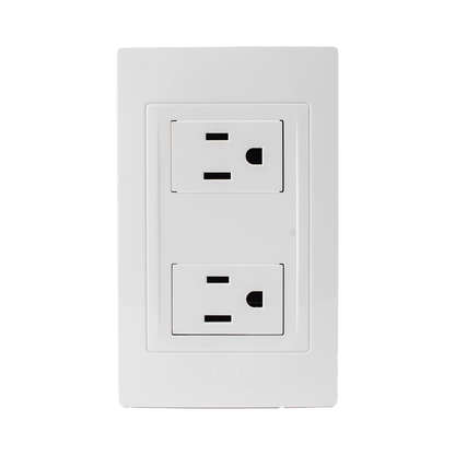 Contacto Dúplex de 127 V~60 HZ 15 A / Color Blanco.