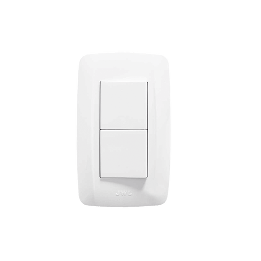 Apagador Dúplex de 10 A/ 127 V CA ~ 60 Hz /  1 1/2 Módulos / Color Blanco.