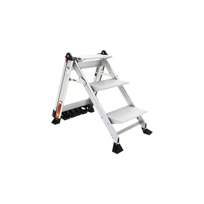 Escalera de Tijera con Punto de Apoyo Anti-caídas de 0.67 m (Nivel de Pie), con Peldaños JUMBO, (SKU 11903).
