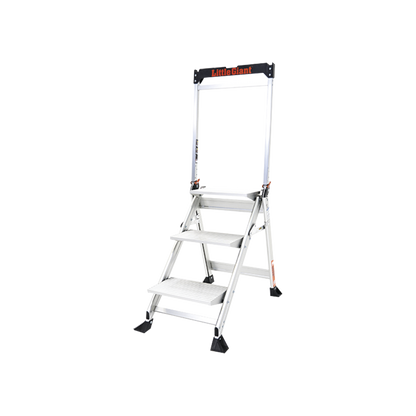 Escalera de Tijera con Punto de Apoyo Anti-caídas de 0.67 m (Nivel de Pie), con Peldaños JUMBO, (SKU 11903).