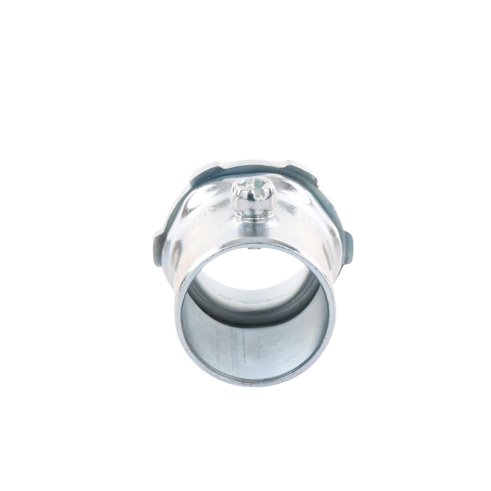 Conector 1" (25mm) pared delgada con tornillo tipo americano galvanizado etiqueta verde