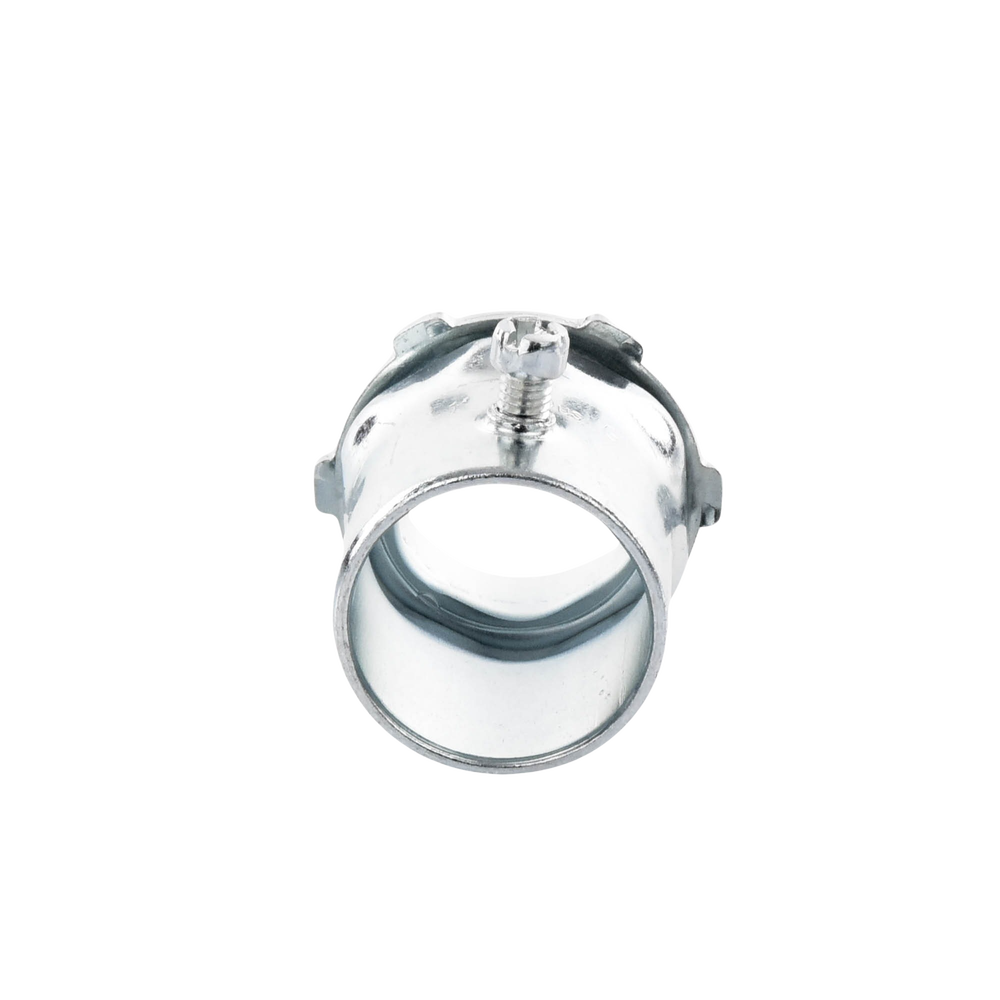 Conector 1 1/2" (38mm) pared delgada con tornillo galvanizado etiqueta verde