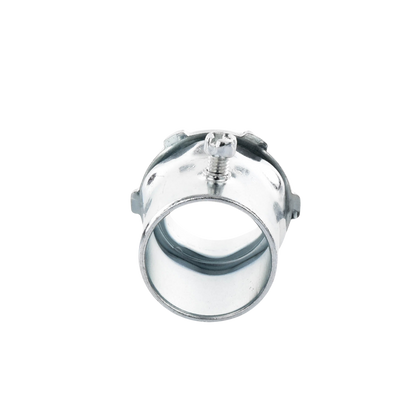 Conector 1 1/2" (38mm) pared delgada con tornillo galvanizado etiqueta verde