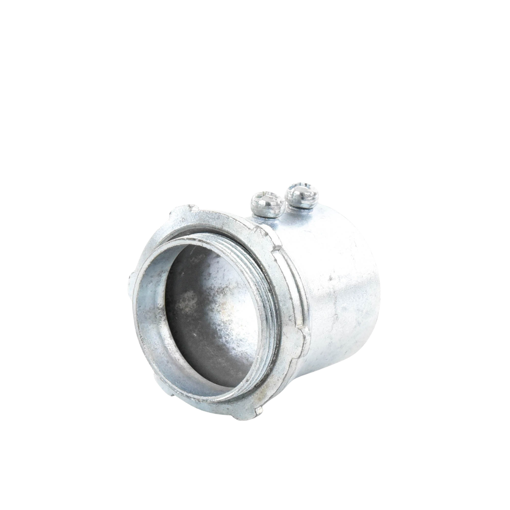 Conector 3/4" (19mm) pared delgada con tornillo tipo americano galvanizado etiqueta verde
