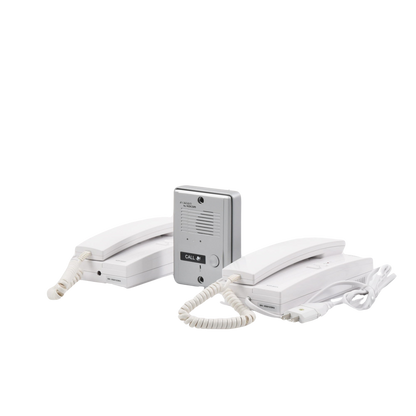 Kit de Audio Portero con 2 Auriculares y Frente de Calle
