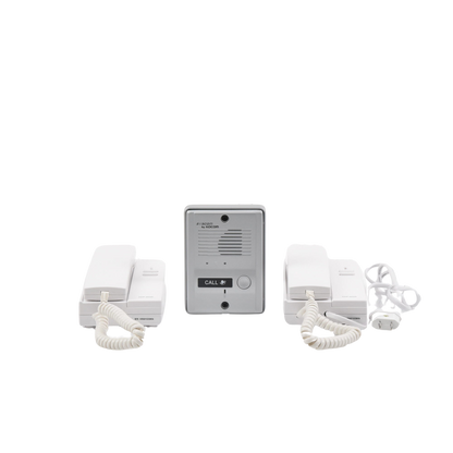 Kit de Audio Portero con 2 Auriculares y Frente de Calle