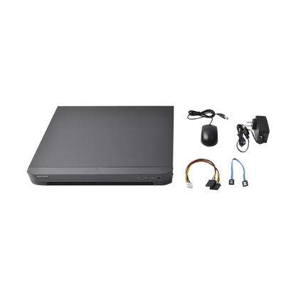 KIT TurboHD 1080p / DVR 8 Canales / 8 Cámaras Bala (exterior 2.8 mm) / Transceptores / Conectores / Fuente de Poder Profesional hasta 15 Vcc para Larga Distancias