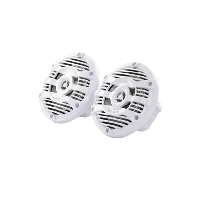 Par de altavoces fabricados en grado marinos en color blanco de 6.5" potencia máxima de 150 W