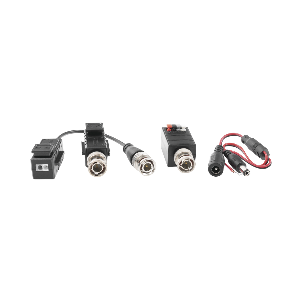 Kit de TRANSCEPTORES DE VIDEO DE LARGO ALCANCE / 320 Metros / Resolución 720P y 1080P / Cat 5e/6 / Compatible con cámaras HD-TVI/CVI/AHD/CVBS / Alimente solo el Receptor / Protección Interconstruida contra sobretensión.