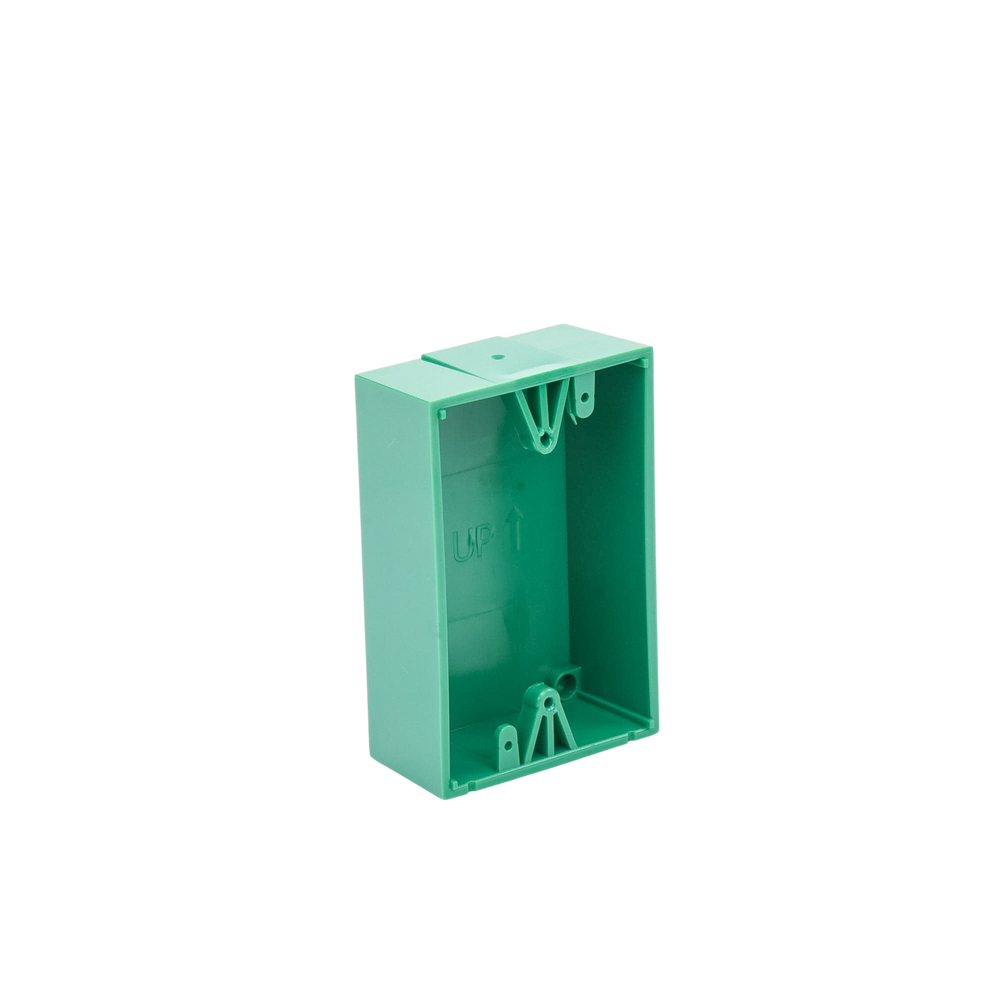Caja trasera de montaje color verde para estaciones de parada STOPPER