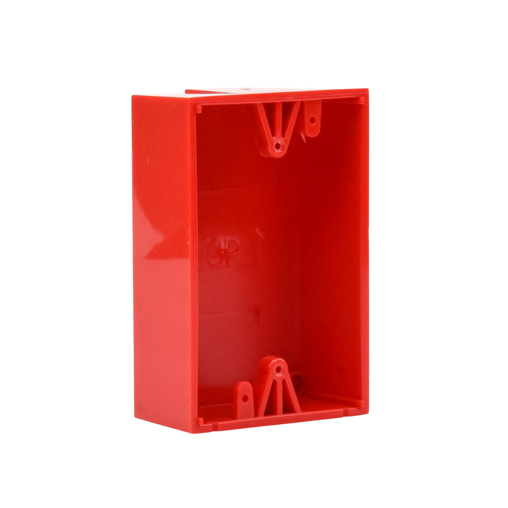 Caja trasera de montaje color rojo para estaciones de parada STOPPER