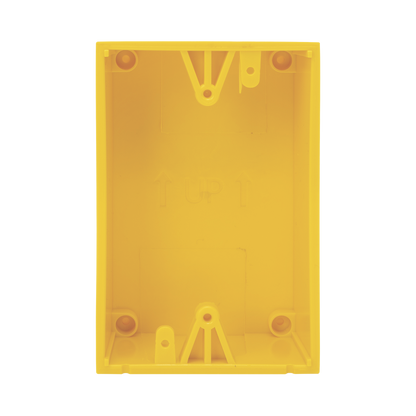 Caja trasera de montaje color amarillo para estaciones de parada STOPPER
