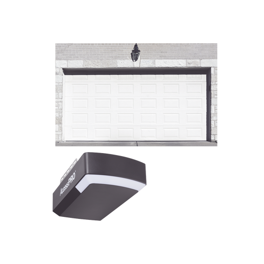 KIT COMPLETO Puerta D/ Garage 9x8 Pies / Cuadro Corto / Color blanco / Insulada / Incluye Motor FS1000APPRT / 1/2HP / Fuerte/Silencioso/Luz LED/Motor DC .