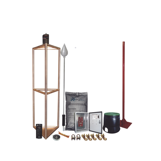 Kit Pararrayo con Accesorios para Protección de Diámetro de 300m.