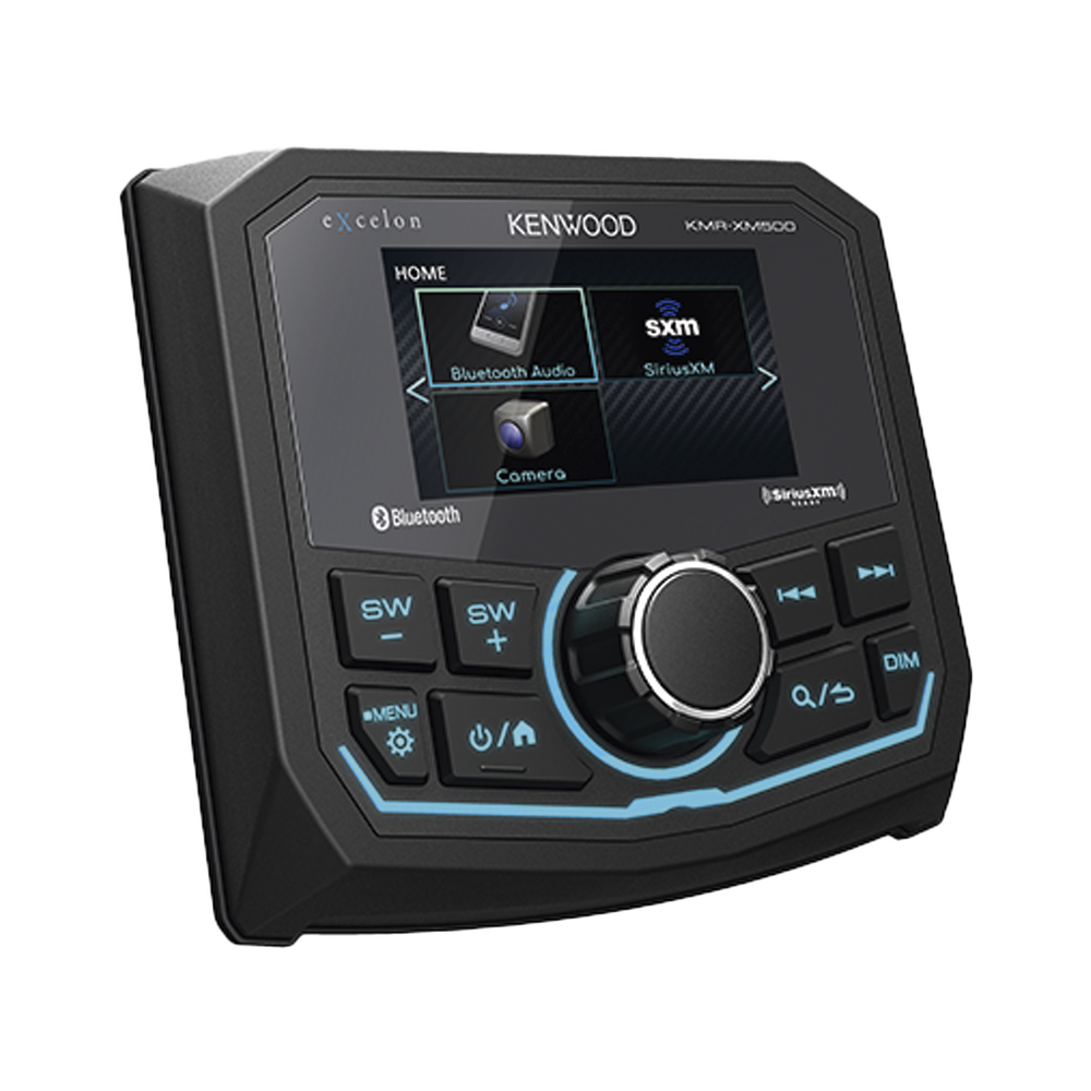 Estéreo marino sumergible IP66, con pantalla de 2.7 pulgadas, conexión Bluetooth, iluminación multicolor variable, con entrada USB