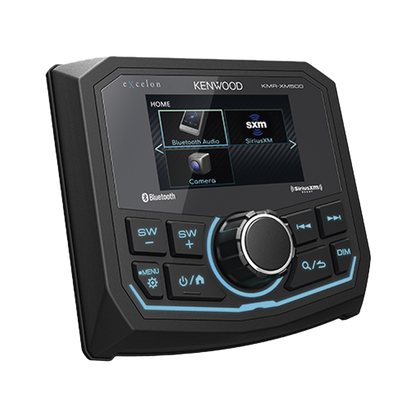 Estéreo marino sumergible IP66, con pantalla de 2.7 pulgadas, conexión Bluetooth, iluminación multicolor variable, con entrada USB