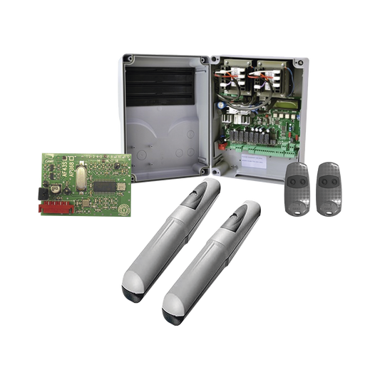 Kit de operadores AXO 3024 Para puertas Abatibles de hasta 3 Metros y 500 Kg de peso por hoja