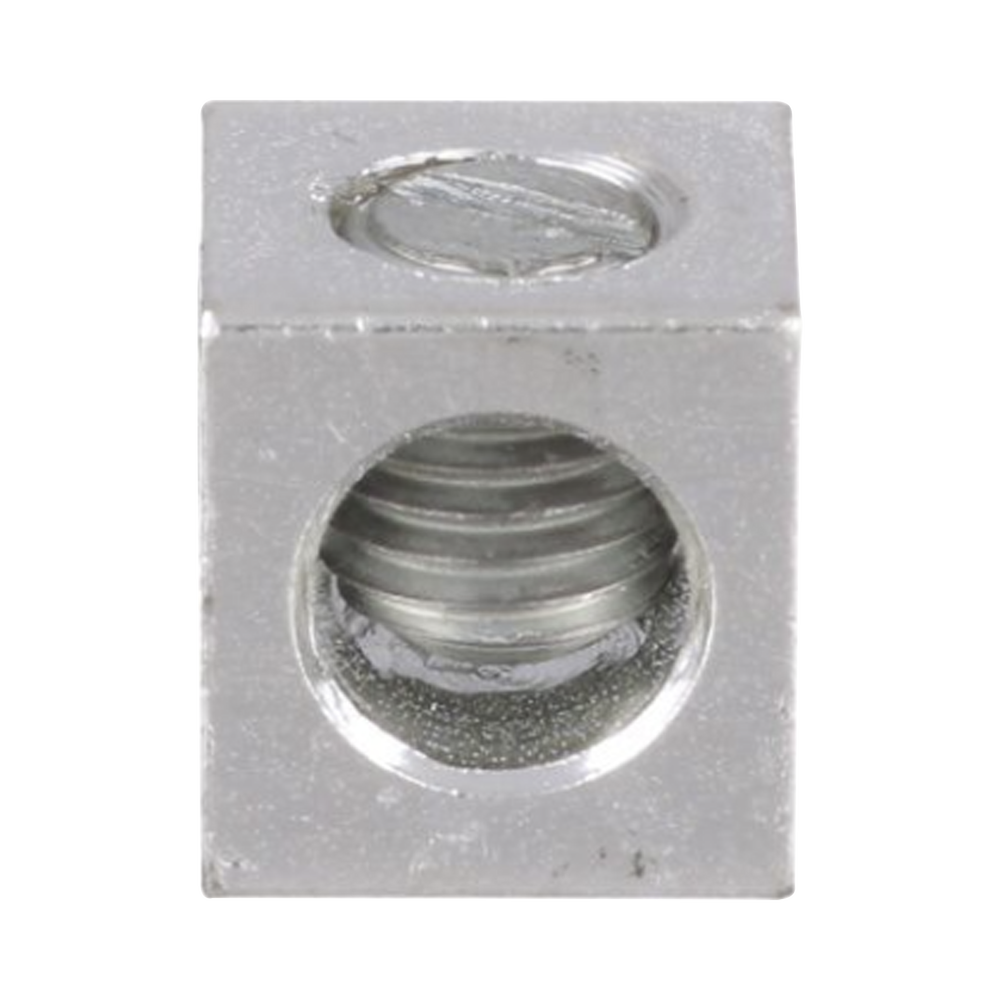 Conector Mecánico de Aluminio, de Un Orificio 1/4" y Un Barril, para Cable de 14 a 2 AWG. 1 Pieza