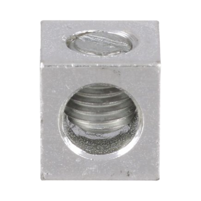 Conector Mecánico de Aluminio, de Un Orificio 1/4" y Un Barril, para Cable de 14 a 2 AWG. 1 Pieza