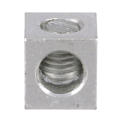 Conector Mecánico de Aluminio, de Un Orificio 1/4" y Un Barril, para Cable de 14 a 2 AWG. 1 Pieza