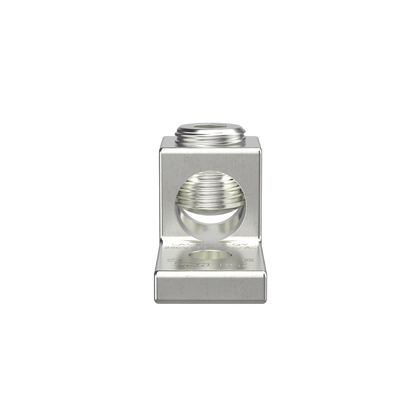 Terminal tipo Lengüeta Recta de Aluminio con Agujero 1/4", y Barril para Cable #14 - 2/0 AWG