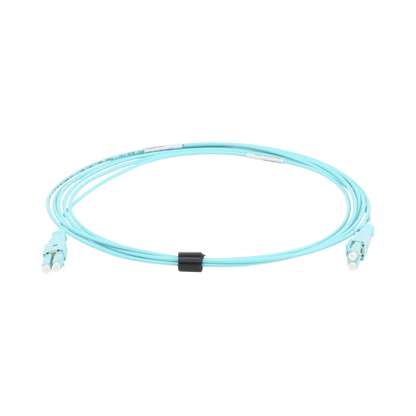 Jumper de Fibra Óptica BladePatch LC-LC Duplex, Multimodo 50/125 OM4, OFNR, Color Aqua, 3 Metros