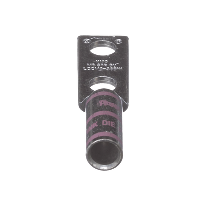 Zapata de compresión LCC1/0-38DW-X para cal. 1/0 Awg, Doble barreno para tornillo prisionero de 3/8, 1 Pz