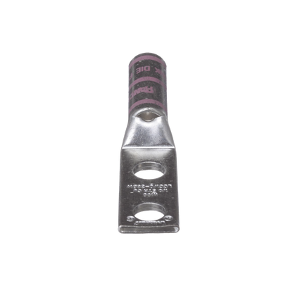 Zapata de compresión LCC1/0-38DW-X para cal. 1/0 Awg, Doble barreno para tornillo prisionero de 3/8, 1 Pz