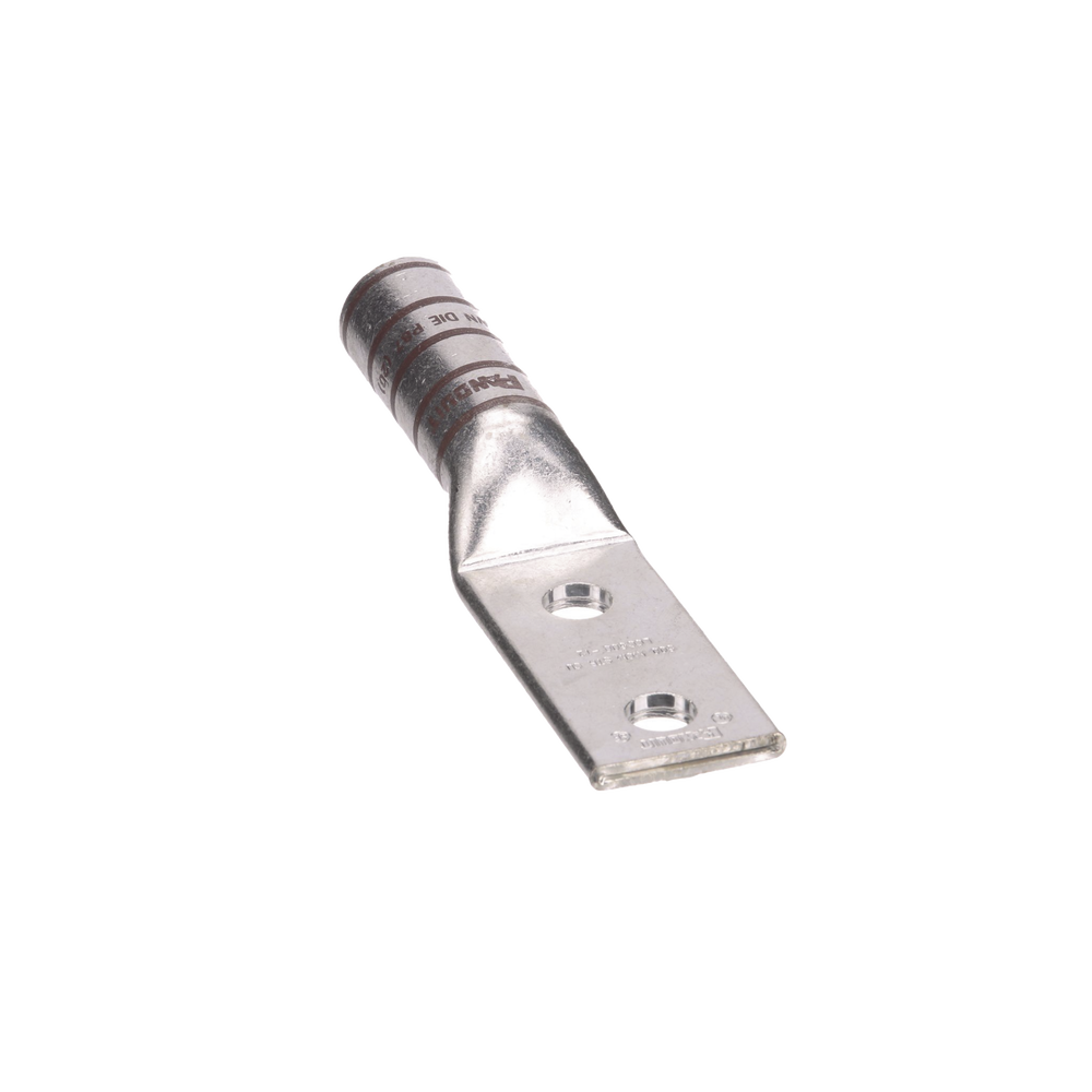 Zapata de compresión LCC500-12-6 para cal. 500 Kcmil, Doble barreno para tornillo prisionero de 1/2, Espaciado de orificios 44.5mm, 1 Pz