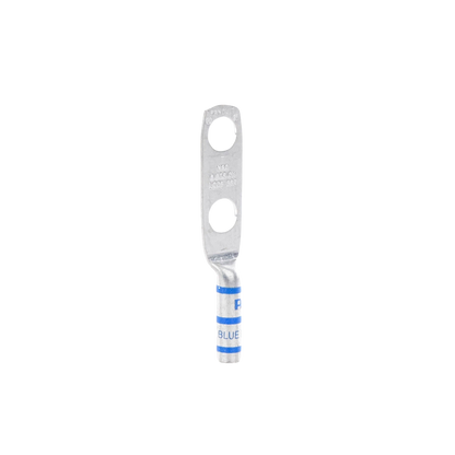 Zapata de compresión LCC6-38D-L para cal. 6 Awg, Doble barreno para tornillo prisionero de 3/8, Espaciado de orificio 25.4mm, 1 Pz