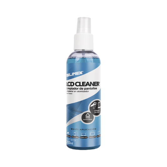 Limpiador de pantallas, Liquido, presentación con atomizador de 250 ml, para superficies externas como laptops, tablets, smart tv´s, smart phones).