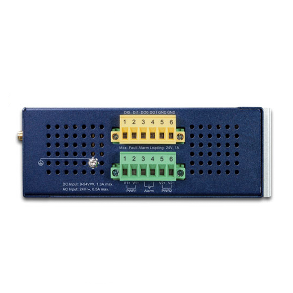 (LoRa) Gateway Industrial LoRaWAN con 5 puertos 10/100/1000T, Banda de 902 a 928 MHz,  Con 2 Entradas y Salidas Digitales