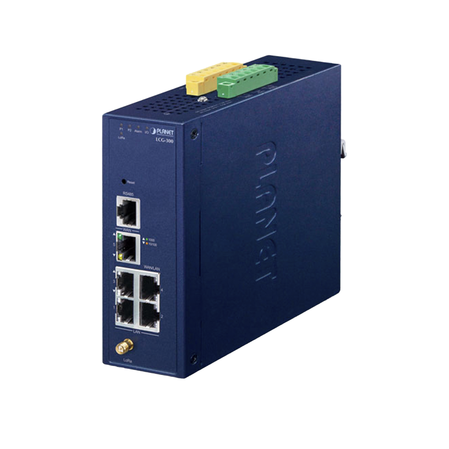 (LoRa) Gateway Industrial LoRaWAN con 5 puertos 10/100/1000T, Banda de 902 a 928 MHz,  Con 2 Entradas y Salidas Digitales
