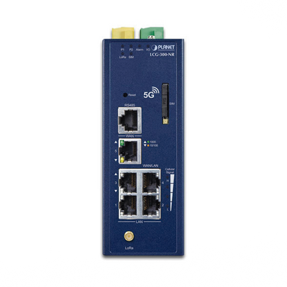 (LoRa) Gateway Industrial LoRaWAN Celular 5G NR Con  5 Puertos 10/100/1000T