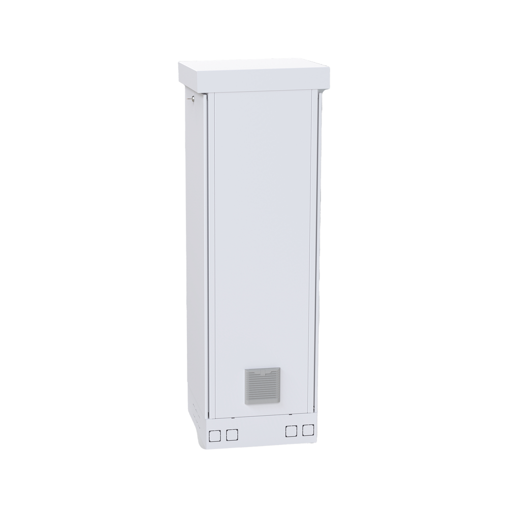 Gabinete para Piso, Capacidad, 31 Unidades de Rack, Doble puerta y Postes frontales e intermedios ajustables, Color Blanco, Se envía el Gabinete Armado.