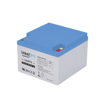 Batería de respaldo 12 V | 26 Ah AGM | Especial para Seguridad Electrónica | UPS | Sistemas de Emergencia | Vida útil 5 años | Terminales M5